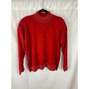 Richard And Company 80's/90's Wool Blend Beaded Sweater Women's Large.